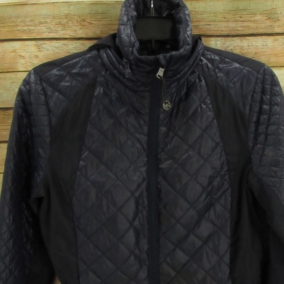 Michael Kors Deep Purple Zip-Front Hooded Jacket XS - Picture 2 of 16